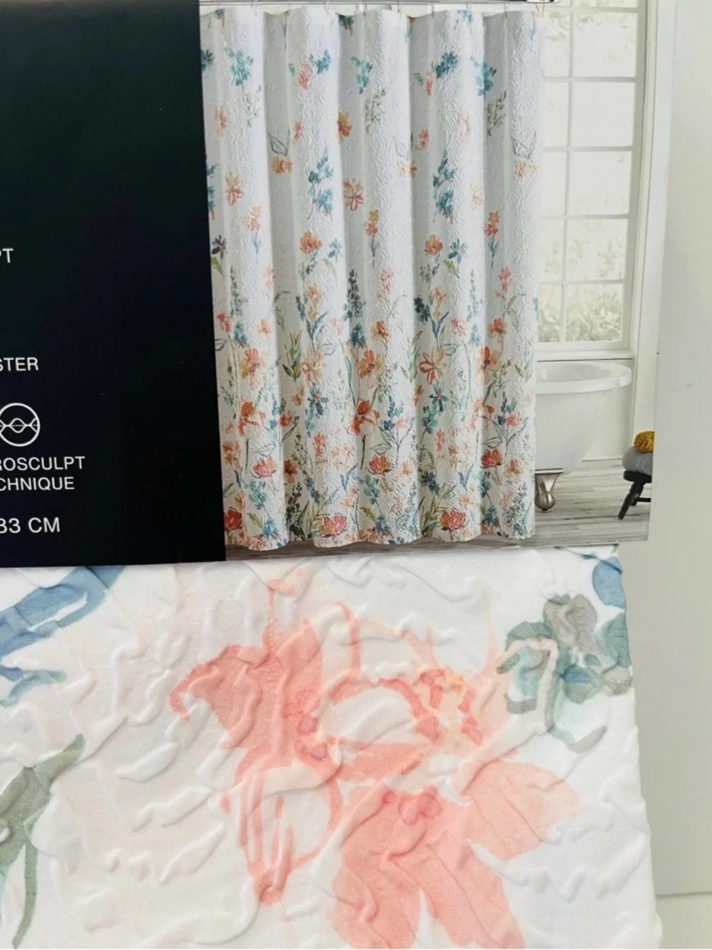 DKNY Clinton Floral Microsculpt Shower Curtain 72